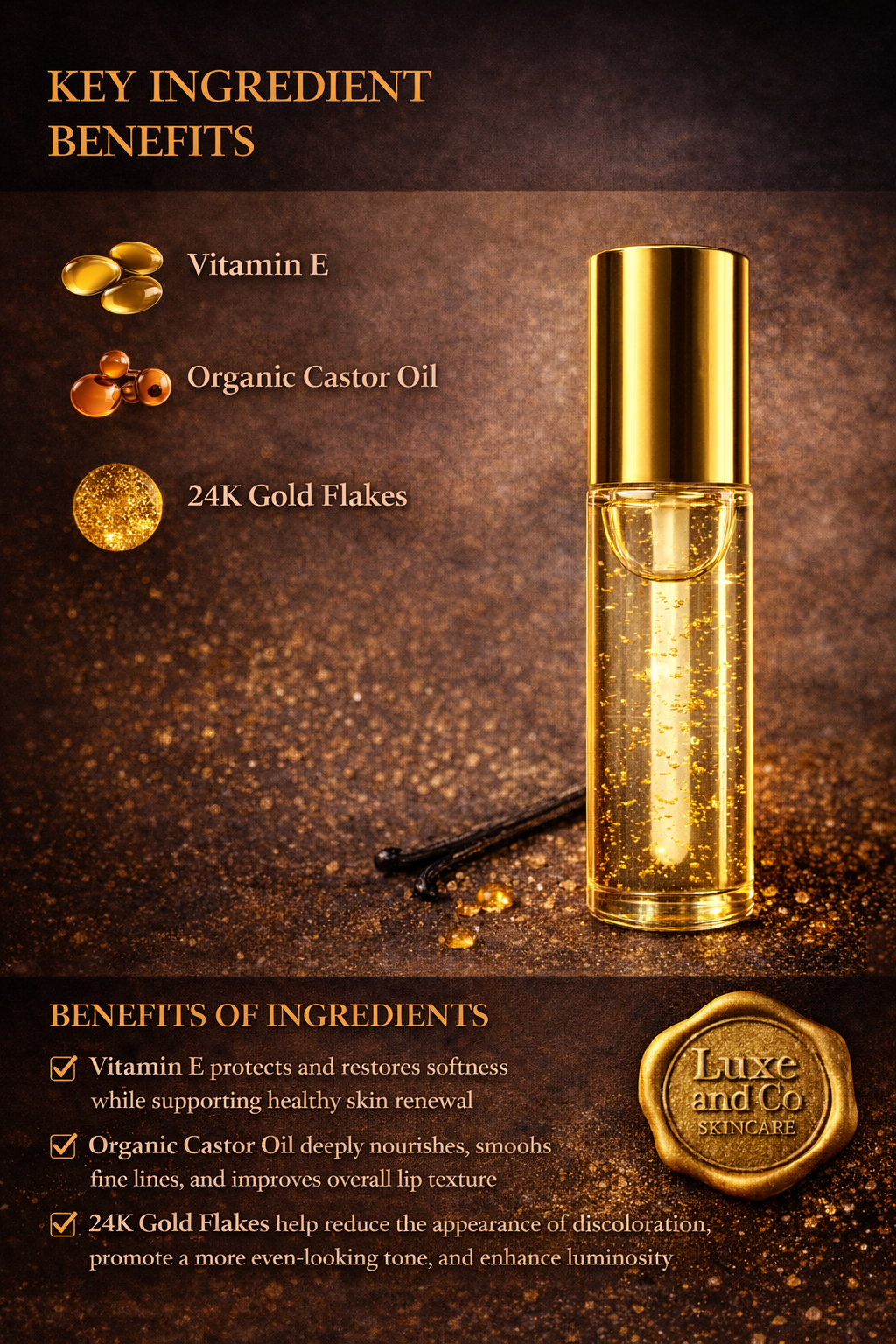 24K Lip Gold Lip Serum