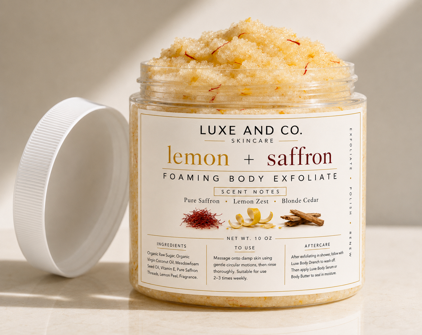 lemon + saffron Foaming Body Exfoliate