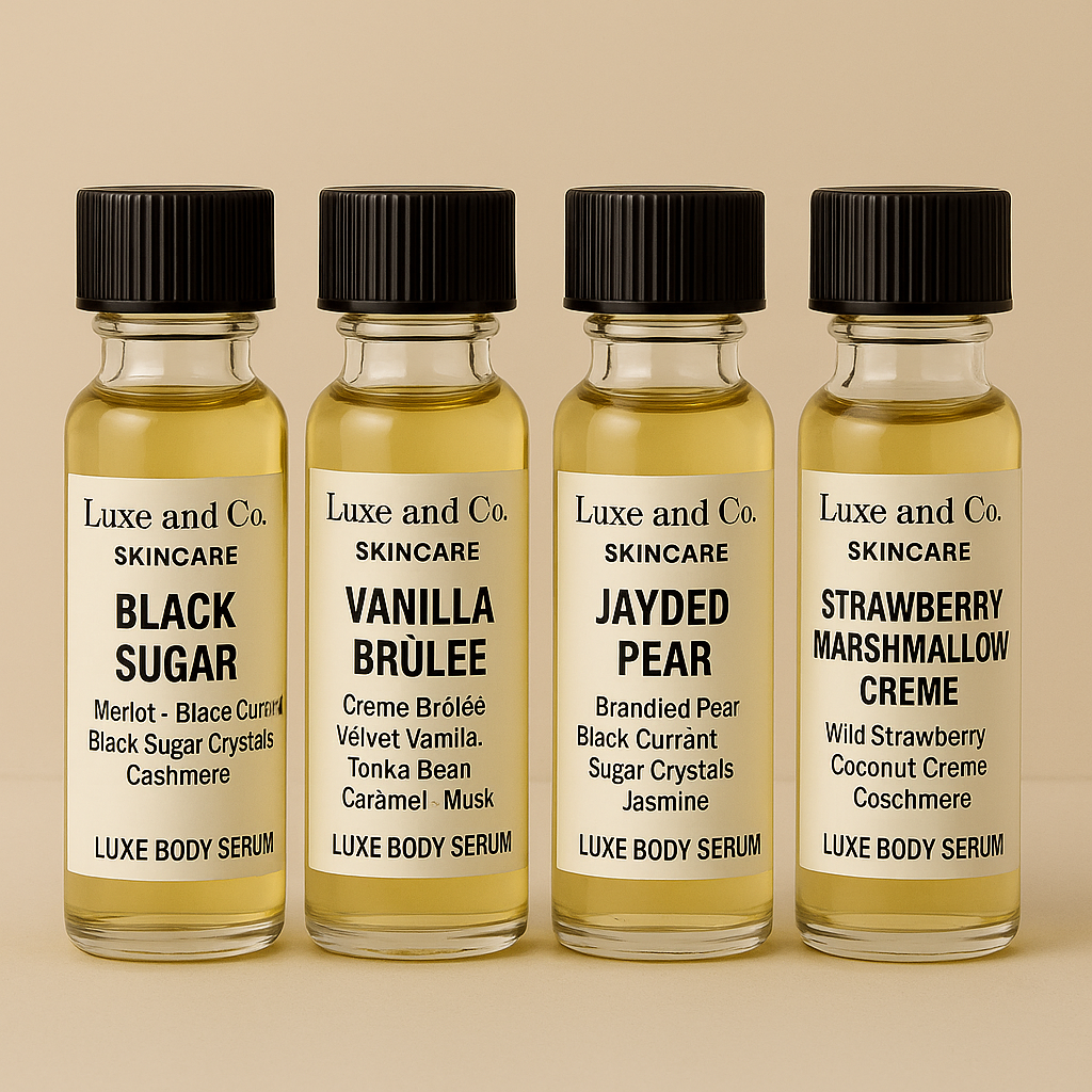 Favs Body Serum Tasting Flight – 4-Piece SAMPLE Set