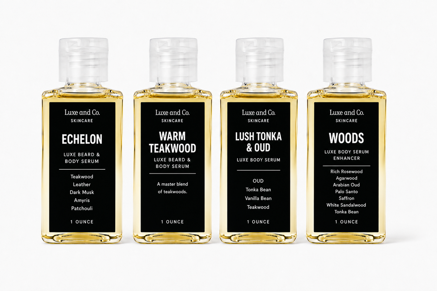 Men’s Mini Discovery Set | 4 x 1 oz Luxe Body Serum